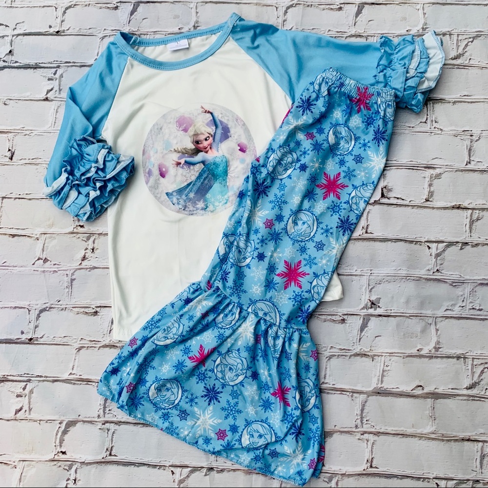 Boutique Girls Frozen Ruffle Outfit